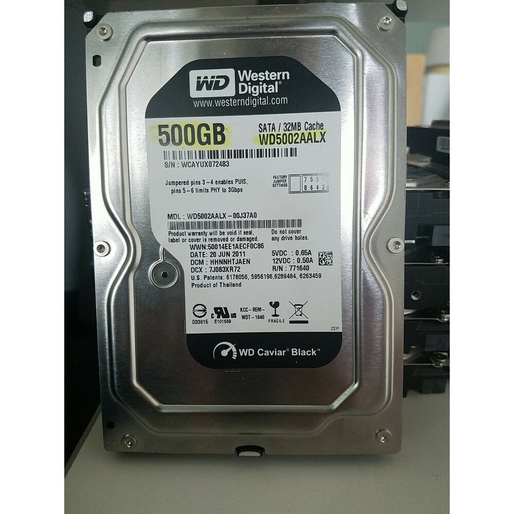 WD Black 500GB HDD (WD5002AALX-00J37A0)